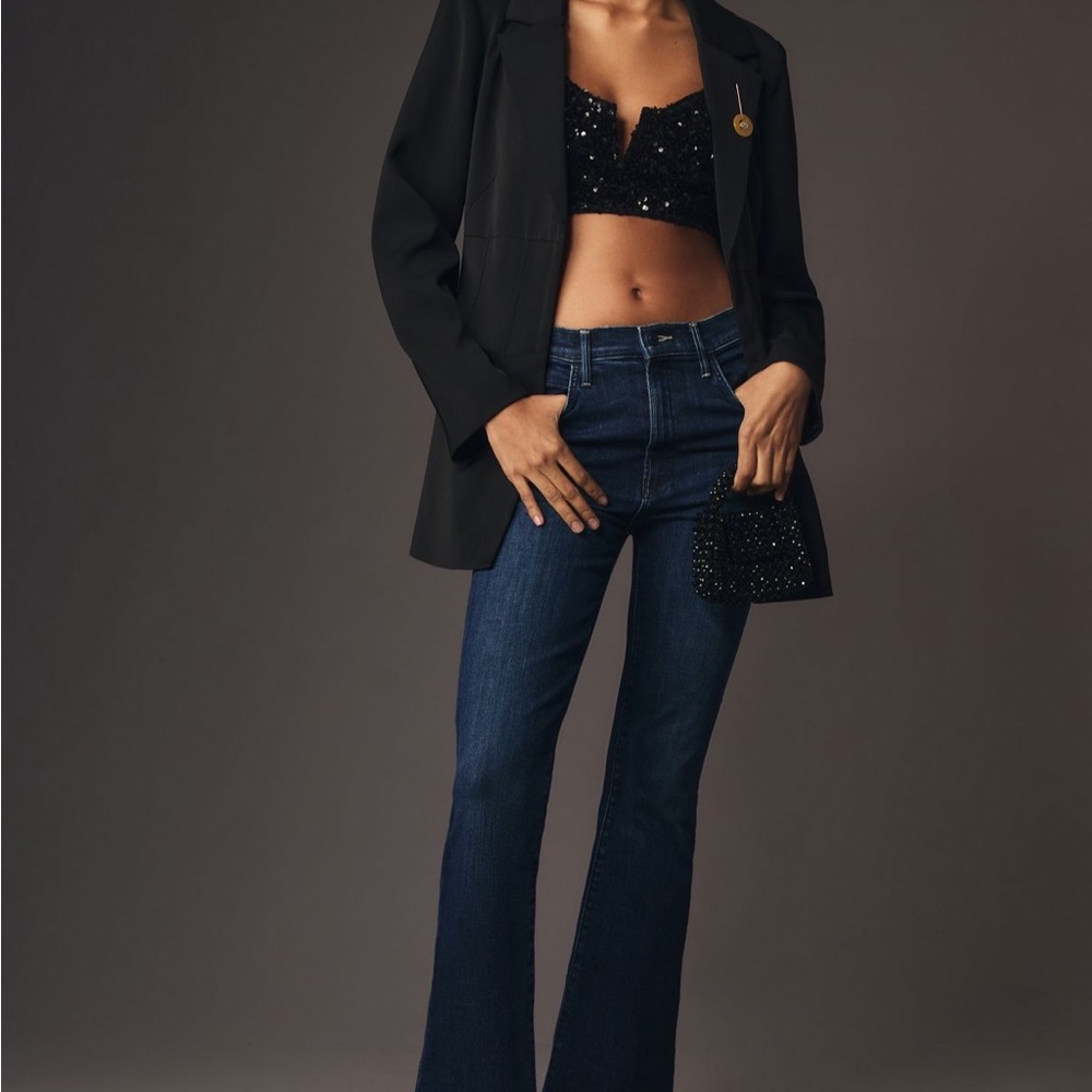 MOTHER Dark Blue Flare Jeans